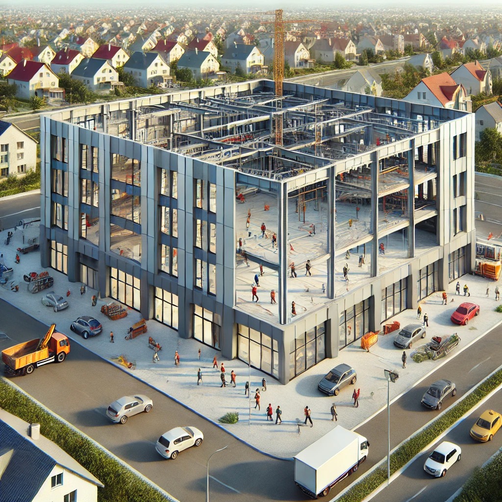 3-D image of the multifunctional community recreational center under construction