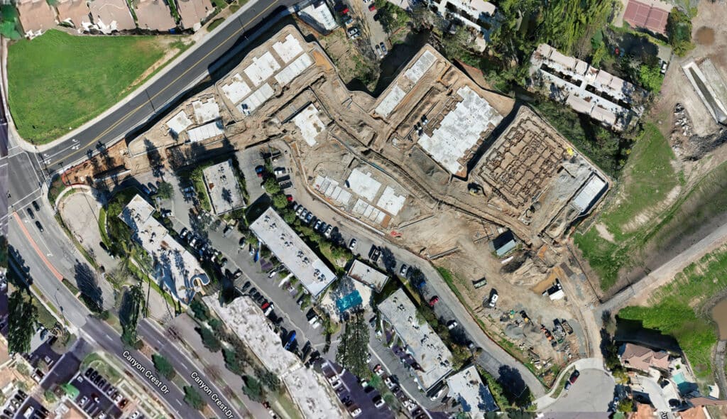 commercial construction site aerial map