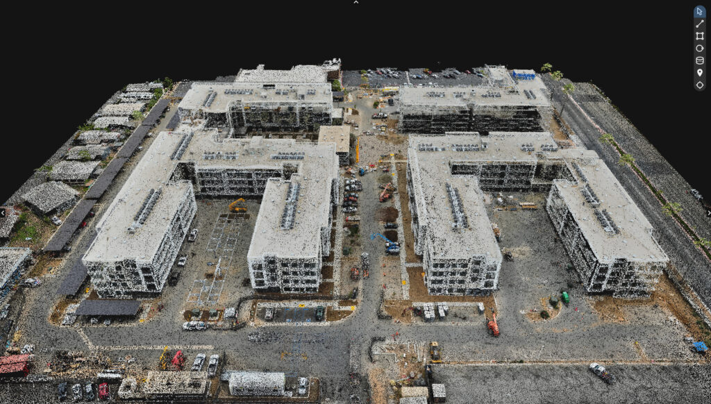Point Cloud of a commercial construction site